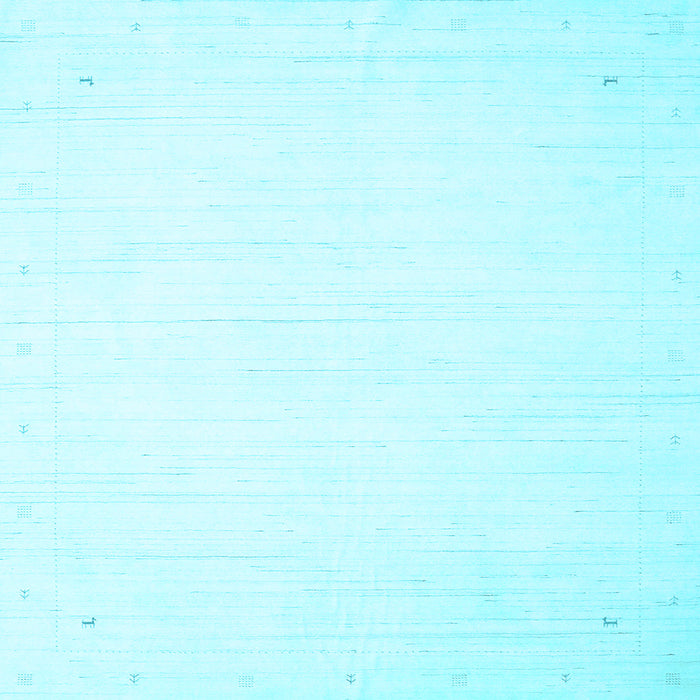 Square Machine Washable Solid Light Blue Modern Rug, wshcon2326lblu