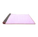 Sideview of Solid Purple Modern Rug, con2326pur