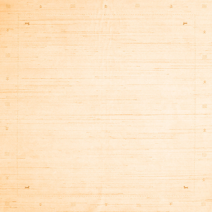 Round Machine Washable Solid Orange Modern Area Rugs, wshcon2326org