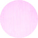 Round Solid Pink Modern Rug, con2326pnk