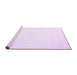 Sideview of Machine Washable Solid Purple Modern Area Rugs, wshcon2326pur