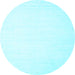 Round Solid Light Blue Modern Rug, con2326lblu