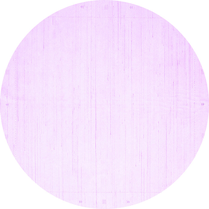 Round Solid Purple Modern Rug, con2326pur
