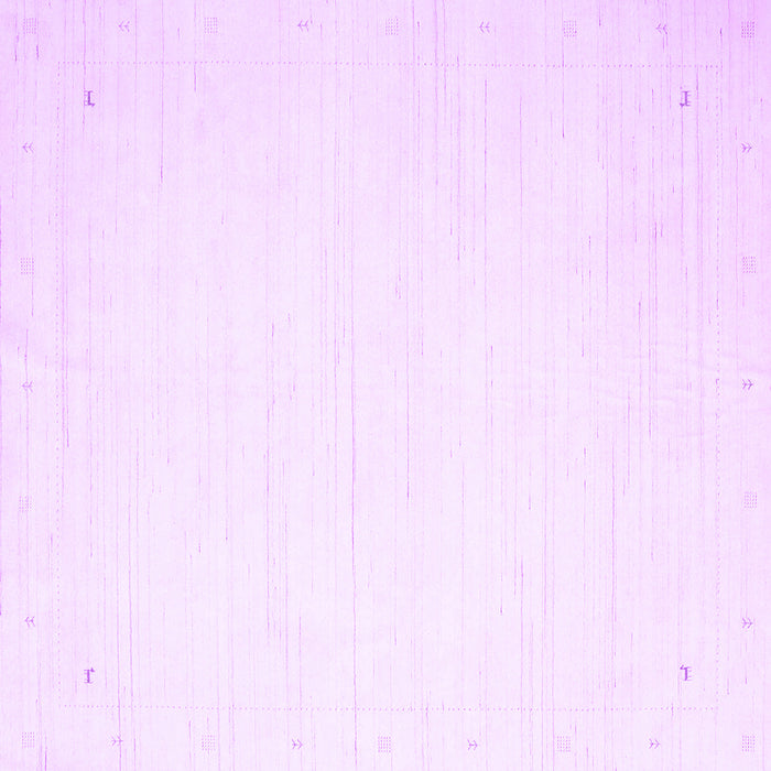Square Machine Washable Solid Purple Modern Area Rugs, wshcon2326pur