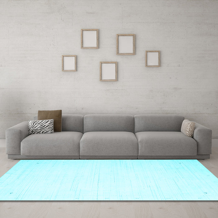Machine Washable Solid Light Blue Modern Rug in a Living Room, wshcon2326lblu