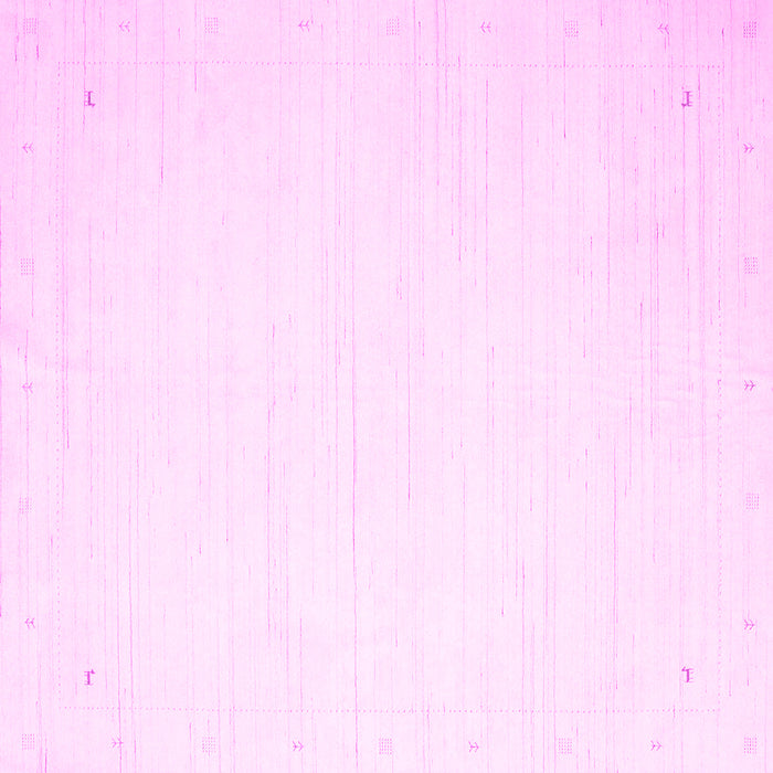 Square Machine Washable Solid Pink Modern Rug, wshcon2326pnk