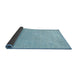 Thickness of Contemporary Light Sky Blue Modern Rug, con2327