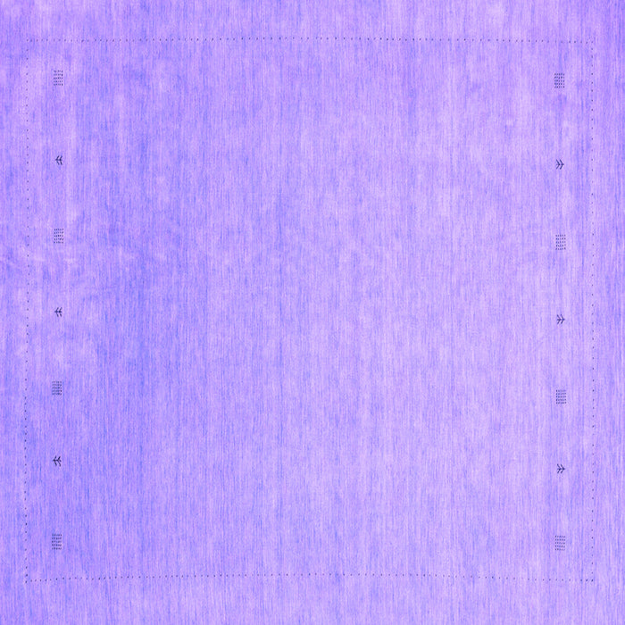 Square Machine Washable Abstract Purple Contemporary Area Rugs, wshcon2327pur