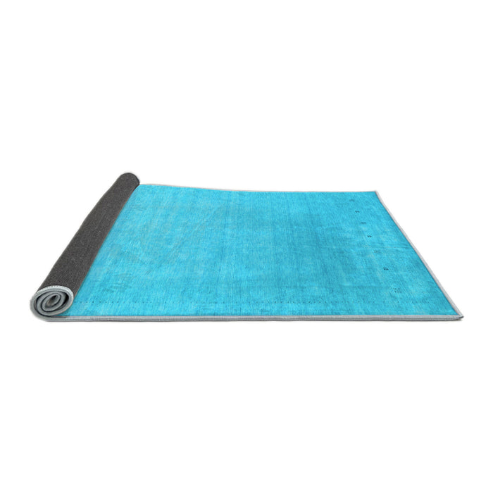 Sideview of Abstract Light Blue Contemporary Rug, con2327lblu