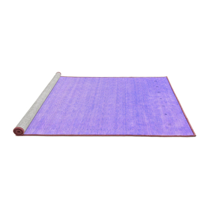 Sideview of Machine Washable Abstract Purple Contemporary Area Rugs, wshcon2327pur