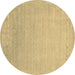 Round Abstract Brown Contemporary Rug, con2327brn