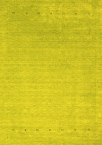 Abstract Yellow Contemporary Rug, con2327yw