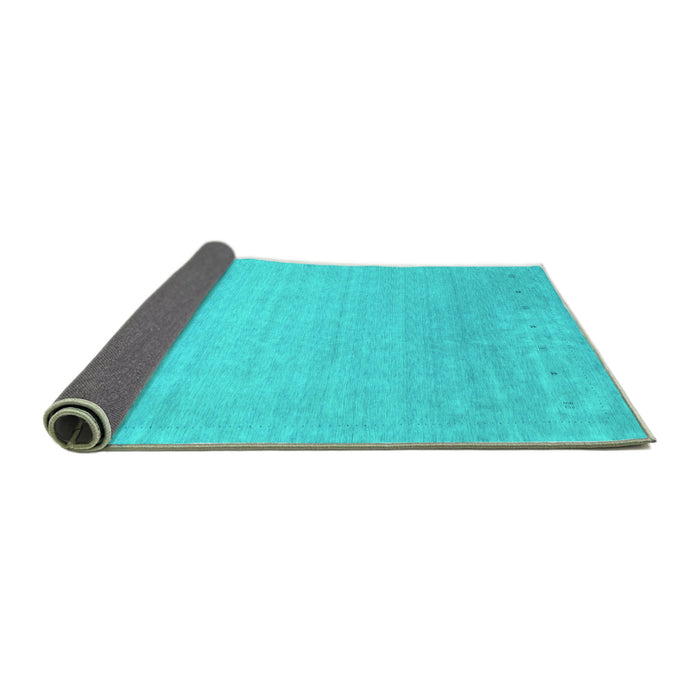 Sideview of Abstract Turquoise Contemporary Rug, con2327turq