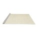 Serging Thickness of Machine Washable Contemporary Peach Beige Rug, wshcon2328