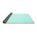 Sideview of Solid Turquoise Modern Rug, con2328turq