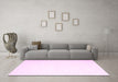 Machine Washable Solid Pink Modern Rug in a Living Room, wshcon2328pnk