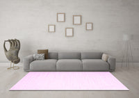 Machine Washable Solid Pink Modern Rug, wshcon2328pnk