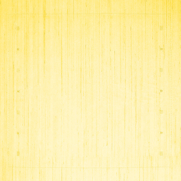 Square Solid Yellow Modern Rug, con2328yw