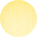 Round Solid Yellow Modern Rug, con2328yw