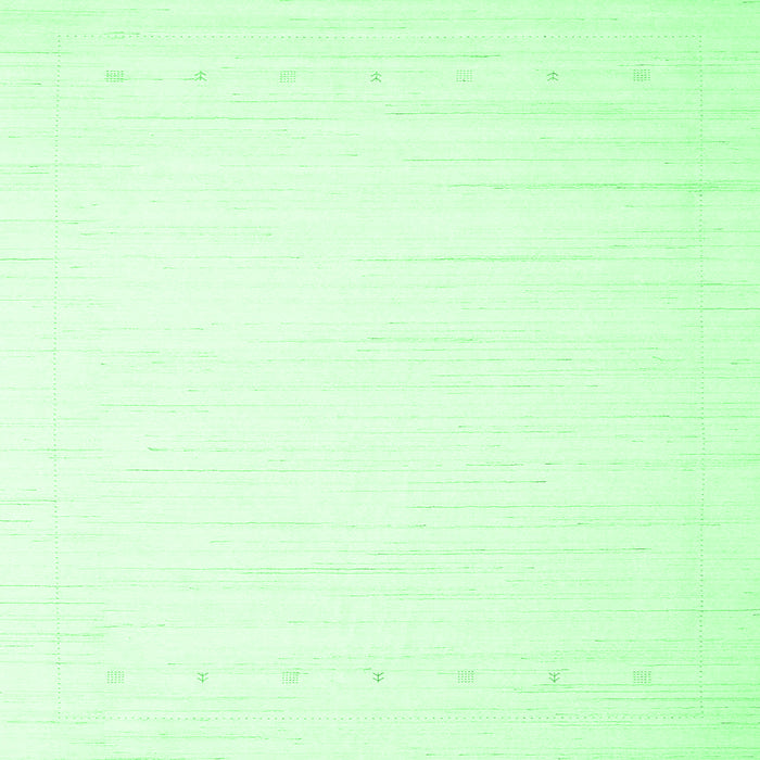 Square Machine Washable Solid Emerald Green Modern Area Rugs, wshcon2328emgrn