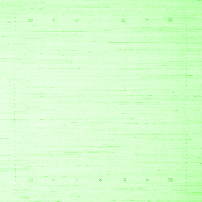 Serging Thickness of Solid Green Modern Rug, con2328grn