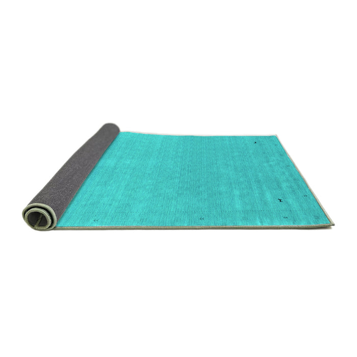 Sideview of Abstract Turquoise Contemporary Rug, con2329turq