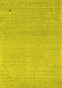 Abstract Yellow Contemporary Rug, con2329yw