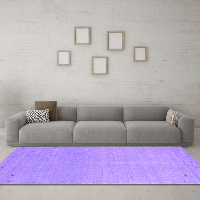 Machine Washable Abstract Purple Contemporary Area Rugs in a Living Room, wshcon2329pur
