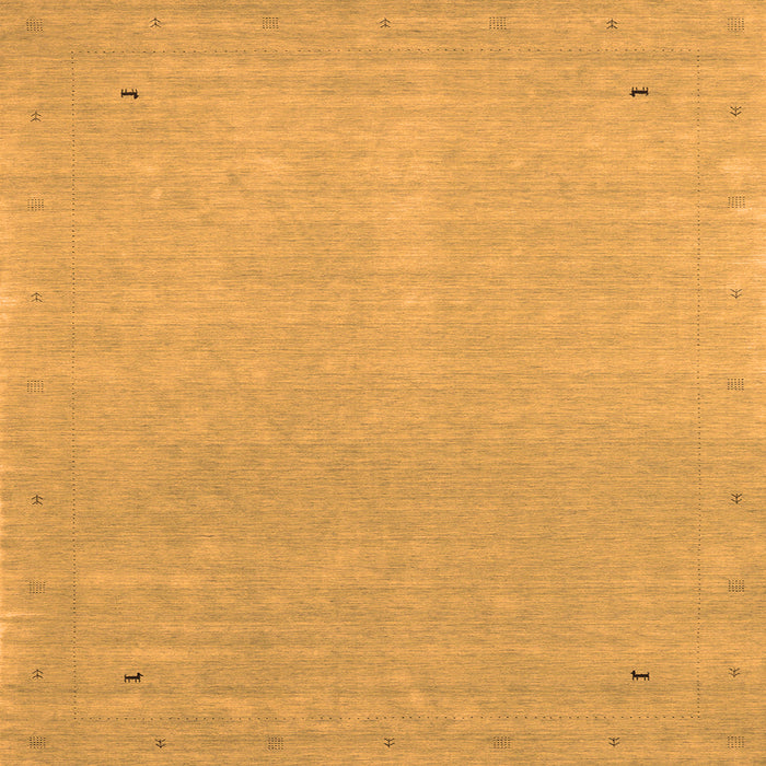 Round Machine Washable Abstract Orange Contemporary Area Rugs, wshcon2329org