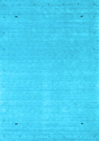 Abstract Light Blue Contemporary Rug, con2329lblu