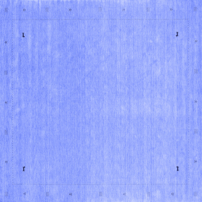 Square Machine Washable Abstract Blue Contemporary Rug, wshcon2329blu