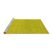 Sideview of Machine Washable Abstract Yellow Contemporary Rug, wshcon2329yw