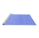 Sideview of Machine Washable Abstract Blue Contemporary Rug, wshcon2329blu