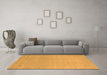 Machine Washable Abstract Orange Contemporary Area Rugs in a Living Room, wshcon2329org