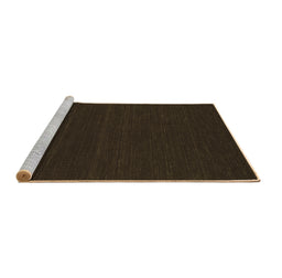 Sideview of Machine Washable Abstract Brown Contemporary Rug, wshcon232brn
