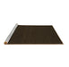 Sideview of Machine Washable Abstract Brown Contemporary Rug, wshcon232brn