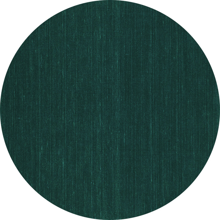 Round Abstract Turquoise Contemporary Rug, con232turq