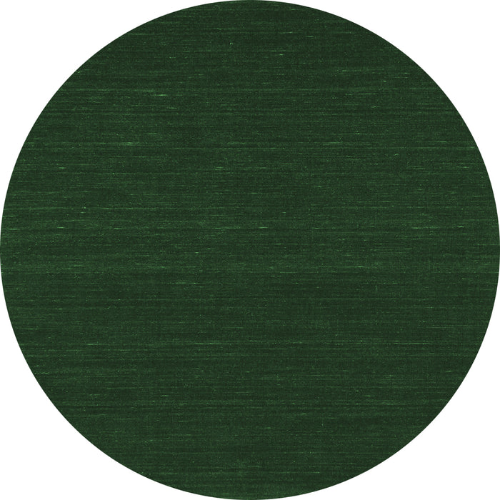 Round Machine Washable Abstract Emerald Green Contemporary Area Rugs, wshcon232emgrn