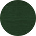 Round Machine Washable Abstract Emerald Green Contemporary Area Rugs, wshcon232emgrn