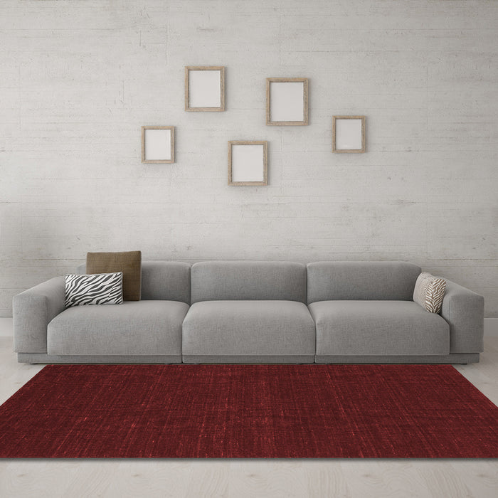 Contemporary Red Washable Rugs