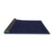 Sideview of Abstract Blue Contemporary Rug, con232blu