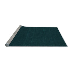 Sideview of Machine Washable Abstract Light Blue Contemporary Rug, wshcon232lblu