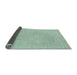 Thickness of Contemporary Blue Green Modern Rug, con233