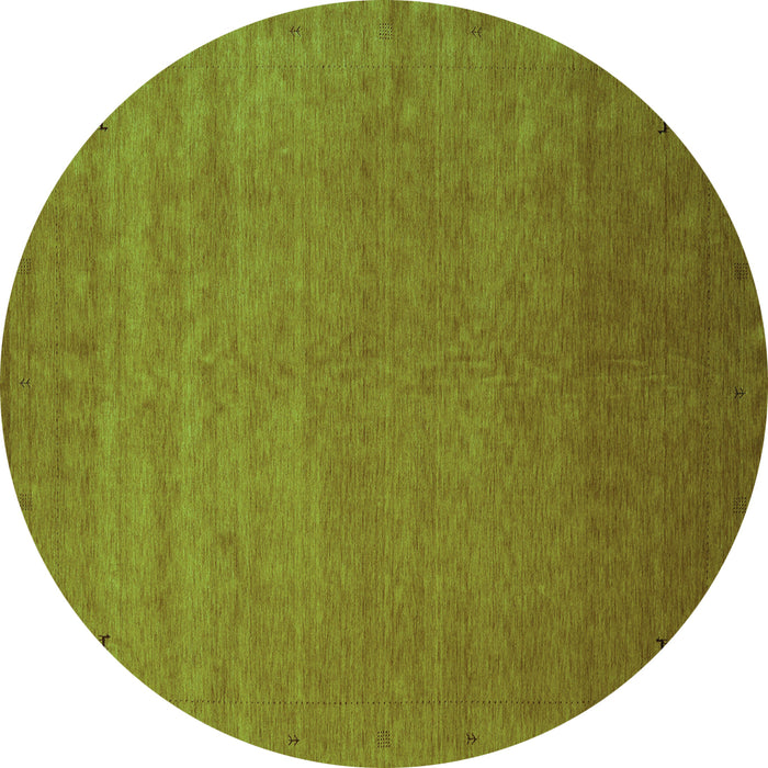 Round Machine Washable Abstract Turquoise Contemporary Area Rugs, wshcon2330turq