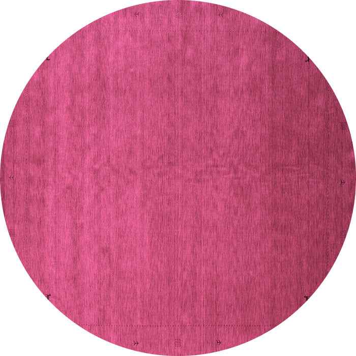 Round Abstract Purple Contemporary Rug, con2330pur
