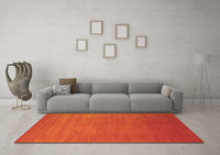 Machine Washable Abstract Orange Contemporary Rug, wshcon2330org