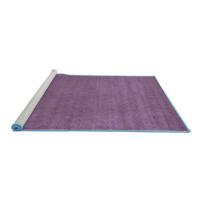 Sideview of Machine Washable Abstract Blue Contemporary Rug, wshcon2330blu