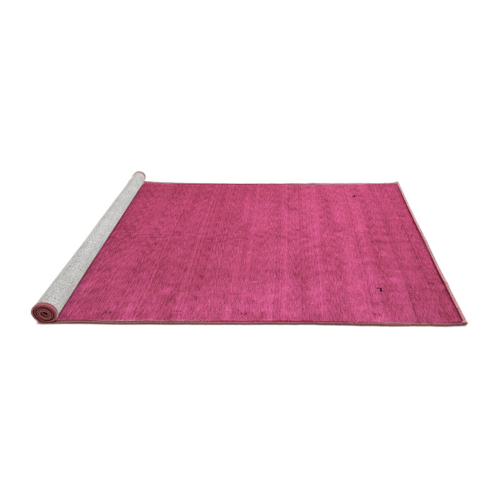 Sideview of Machine Washable Abstract Purple Contemporary Area Rugs, wshcon2330pur