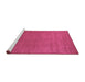 Sideview of Machine Washable Abstract Purple Contemporary Area Rugs, wshcon2330pur