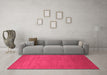 Machine Washable Abstract Pink Contemporary Rug in a Living Room, wshcon2330pnk